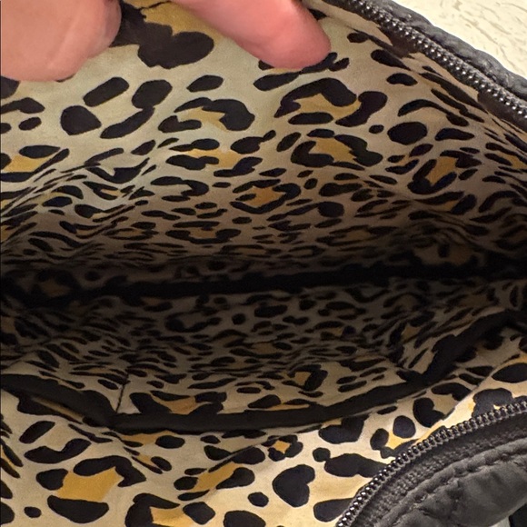 Vera Bradley Quilted Black Bag with Silver Detail crossbody - Picture 6 of 9